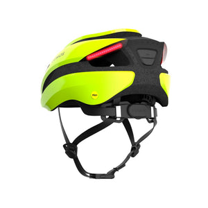 Lumos Ultra Electric Lime Mips 54-61 cm | gul cykelhjelm med indbygget lys og mips