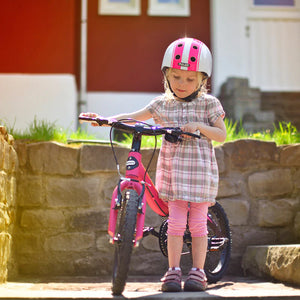 melon double pink white cykelhjelm