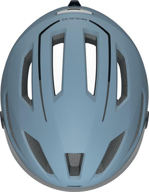 Abus Pedelec 2.0 ACE Glacier Blue - El Cykelhjelm med front visir og ørevarmere samt regnovertræk og led lys