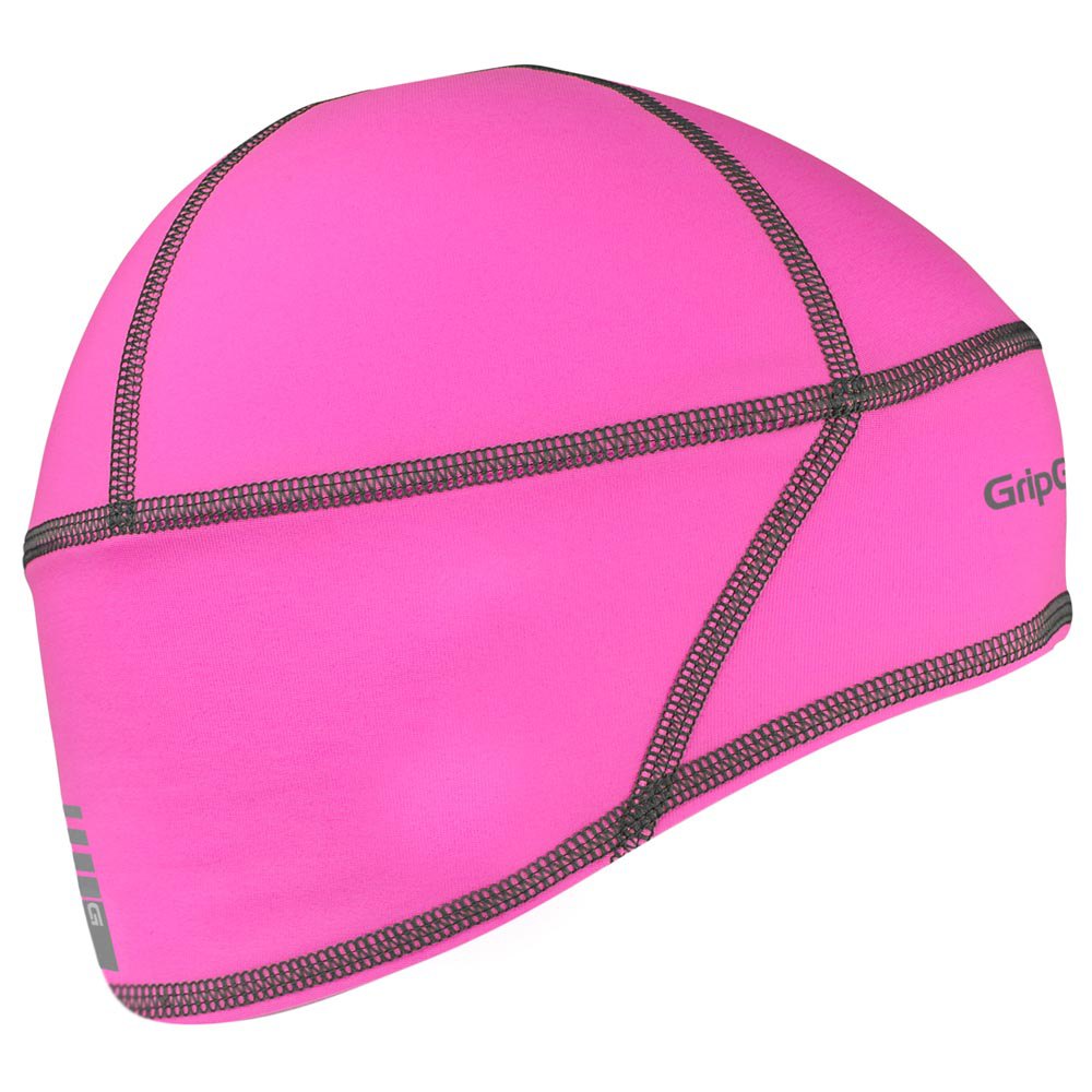 gripgrab skull cap hi-vis pink
