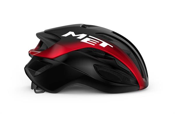 Met Rivale Mips Black Red Metallic Glossy | sort og rød cykelhjelm til landevej med mips