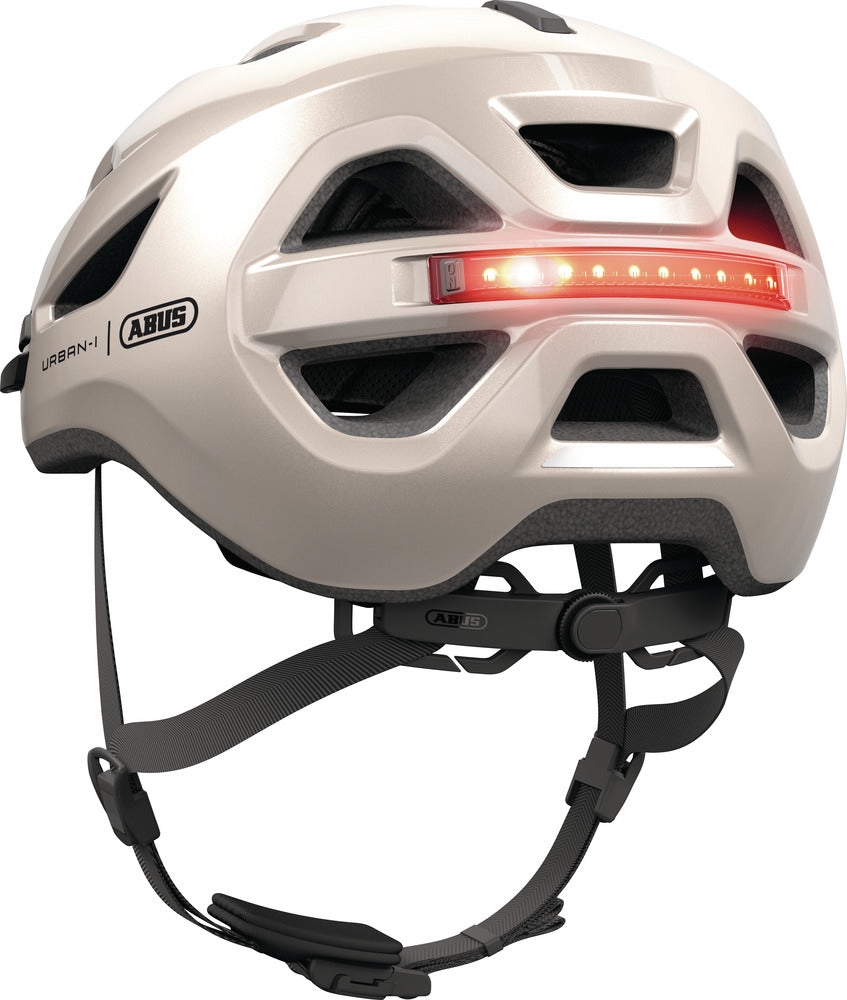 Abus Urban I 4 0 Champagne Gold Med LED Lys Cykelhjelm Abus Urban I 4 0 Champagne Gold Med LED Lys Cykelhjelm