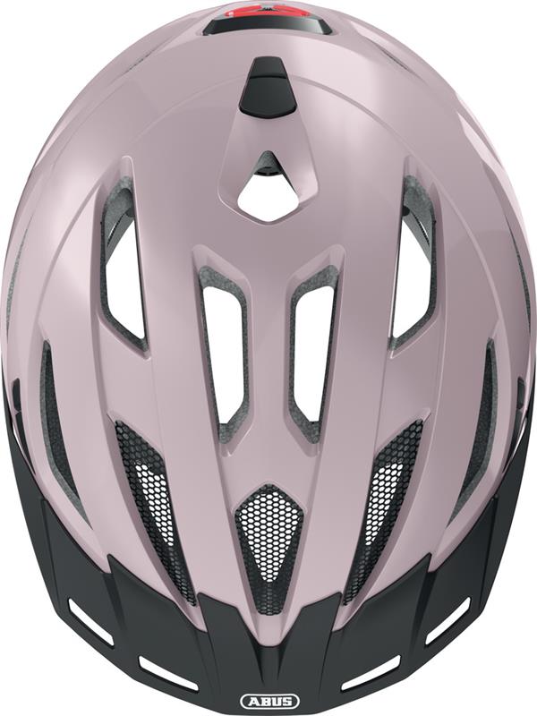 Abus Urban-I 3.0 Mellow Mauve LED lys | Rosa city cykelhjelm med led lys bagpå og fidlock magnetspænde