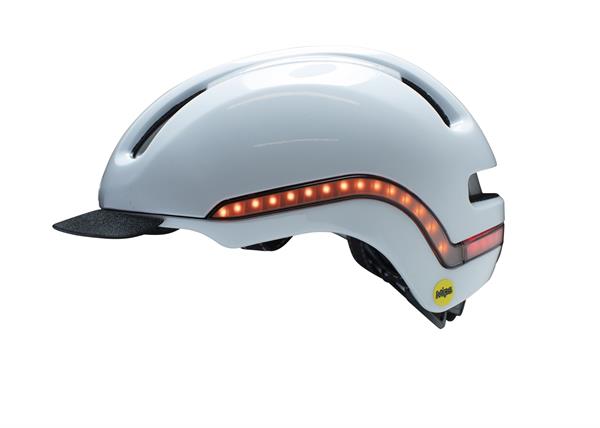 Nutcase Vio Blanco Gloss Mips | cykelhjelm med led lys
