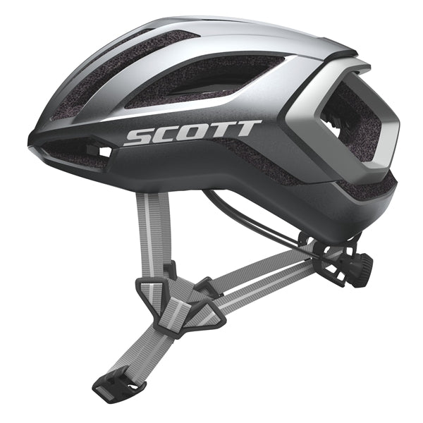 Scott Centric Plus (Mips) Dark Silver Reflective Grey. Cykelhjelm til landevej