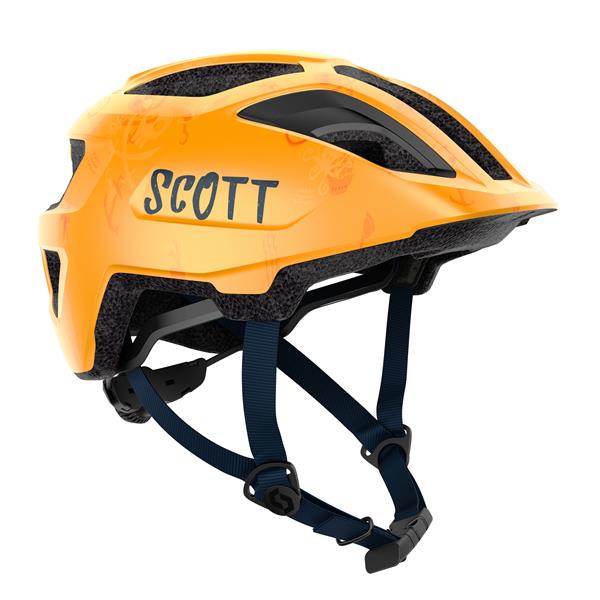 Scott Spunto Kid Fire Orange LED lys 46-52 cm - Testet god Tænk cykelhjelm til børn