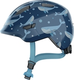 Abus Smiley 3.0 Blue Whale | mørkeblå cykelhjelm med hvaler til baby og små børn