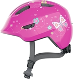 Abus Smiley 3.0 Pink Butterfly | pink cykelhjelm med sommerfugle til baby og små børn