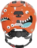 Abus Smiley 3.0 Orange Monster. Orange cykelhjelm til barn og baby med monster på
