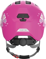 Abus Smiley 3.0 Pink Butterfly. Pink cykelhjelm til barn og baby med sommerfugle på