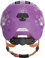 Abus Smiley 3.0 Purple Star. Lilla cykelhjelm til barn og baby med ugler og stjerner