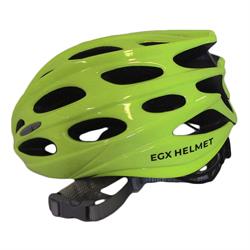 EGX Helmet City Road Shiny Hi Vis Yellow | neongul cykelhjelm til landevej og sport