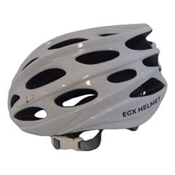 EGX Helmet Xtreme Shiny White | blank hvid cykelhjelm til landevej og sport