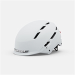 Giro Escape Mips Matte Chalk | hvid cykelhjelm med mips og led lys foran og bagpå