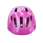 Limar 224 Pink Splash Kids 46-52 cm cykelhjelm til børn med grønt spænde